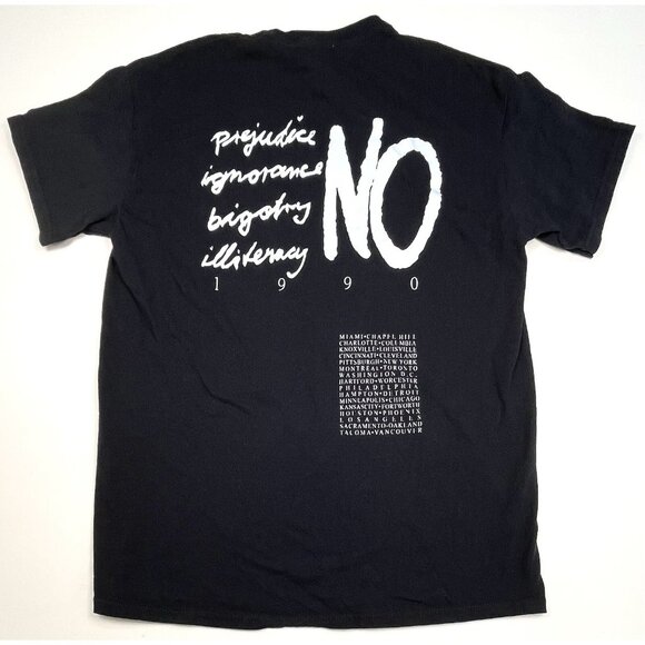 Retro Repro Adult MEDIUM Janet Jackson Rhythm Nation 1990 Tour T-SHIRT Black EUC - Picture 3 of 9